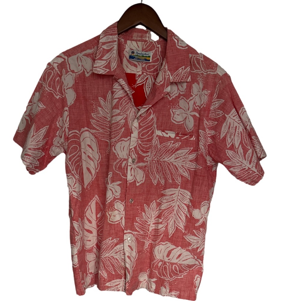 Men’s Hawaiian floral button up shirt large
